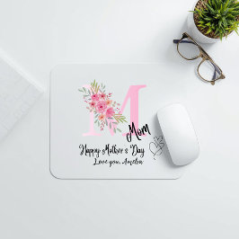 Personalized Mom Initial Mousepad Muismat