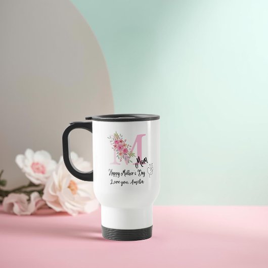 Personalized Mom Initial Travel Mug Reisbeker