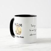 Personalized "Mom Mode" Funny Yoga Giraffe Coffee Mok (Voorkant links)