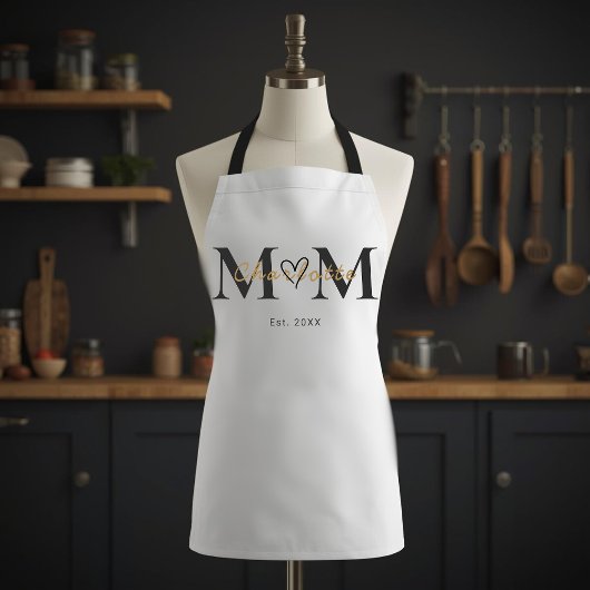 Personalized Mom Name Est Year Apron Gift Schort