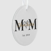 Personalized Mom Name Est Year Christmas Ornament (voorkant)
