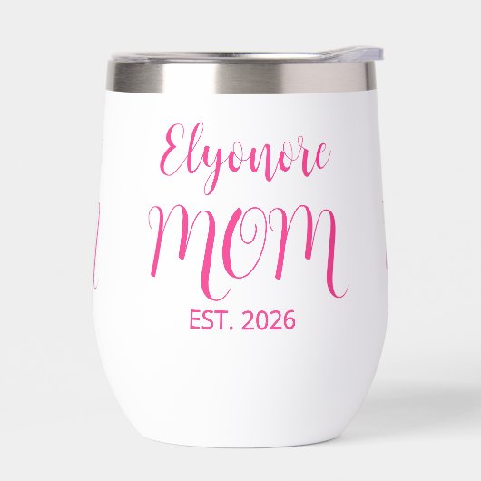 Personalized Mom Name Established Pink Script  (Links)