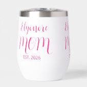 Personalized Mom Name Established Pink Script  (Voorkant)