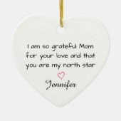 Personalized Mom North Star Custom Keramisch Ornament (Voorkant)