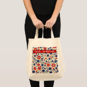 Personalized Mom Patriotic Wildflower Market Tote Bag (Voorkant (product))