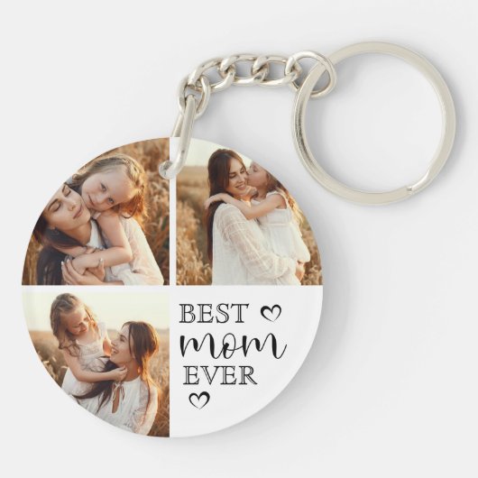 Personalized Mom Photo | Cute Family Keepsake Sleutelhanger (Achterkant)