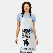 Personalized Mom Typography Apron Schort (Gedragen)