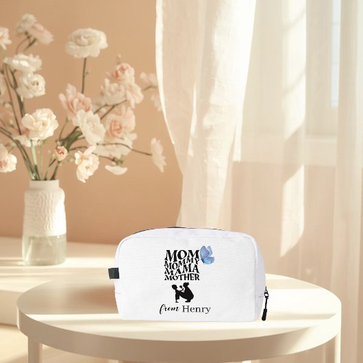 Personalized Mom Typography Toiletry Bag Toilettasje