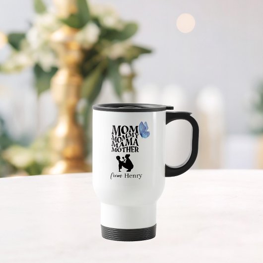 Personalized Mom Typography Travel Mug Reisbeker