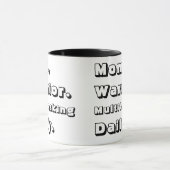 Personalized Mom Warrior Multitasking Daily Black  Mok (Midden)
