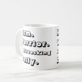 Personalized Mom Warrior Multitasking Daily White Koffiemok (Voorkant links)