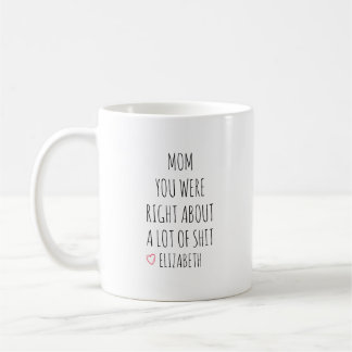 Personalized Mom You Were Right Mug  Koffiemok