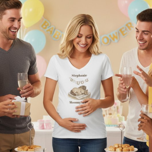Personalized Mommy to Be T-Shirt – Foal Design