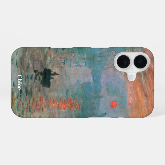 Personalized Monet Art Gift For Her iPhone 16 Hoesje (Achterkant horizontaal)