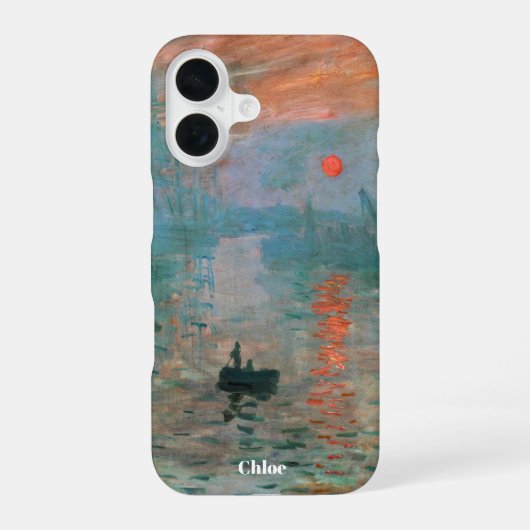 Personalized Monet Art Gift For Her iPhone 16 Hoesje (Achterkant)