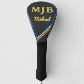 Personalized Monogram 3 Initials Elegant Golfer  Golfheadcover (Voorkant)
