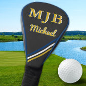 Personalized Monogram 3 Initials Elegant Golfer  Golfheadcover