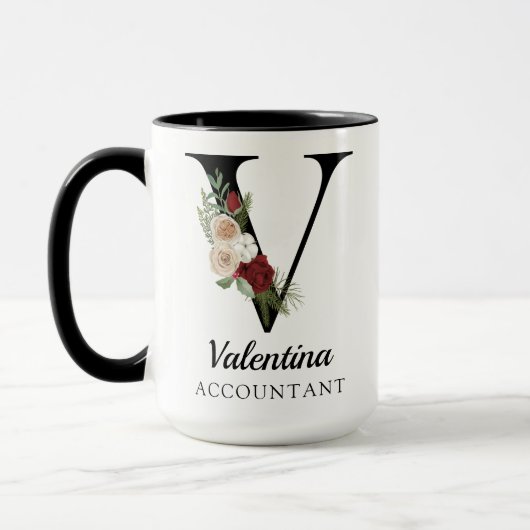 Personalized Monogram Alphabet Mug for Accountant Mok (Links)