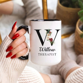 Personalized Monogram Alphabet Mug for Therapist Mok