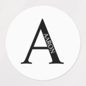 Personalized Monogram and Name Labels (Design 2)