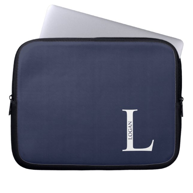 Personalized Monogram and Name Laptop Sleeve (Voorkant)
