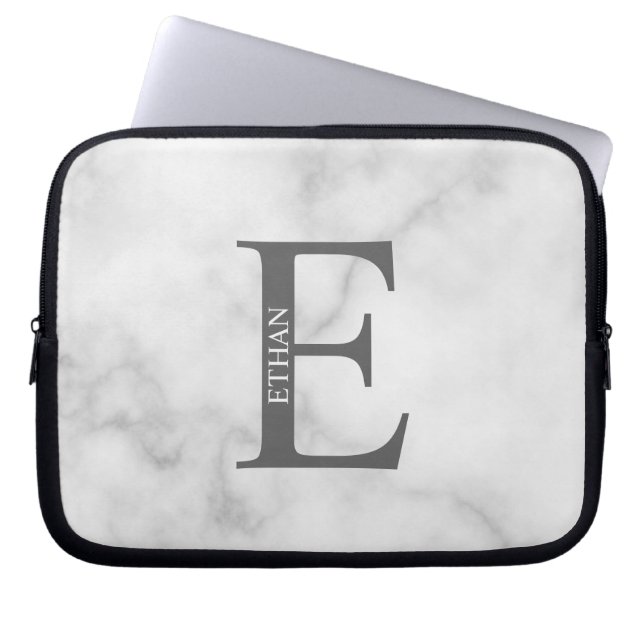 Personalized Monogram and Name Laptop Sleeve (Voorkant)