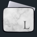 Personalized Monogram and Name Laptop Sleeve<br><div class="desc">Personalized Monogram and Name Gifts
featuring personalized monogram and name in classic serif font style.</div>