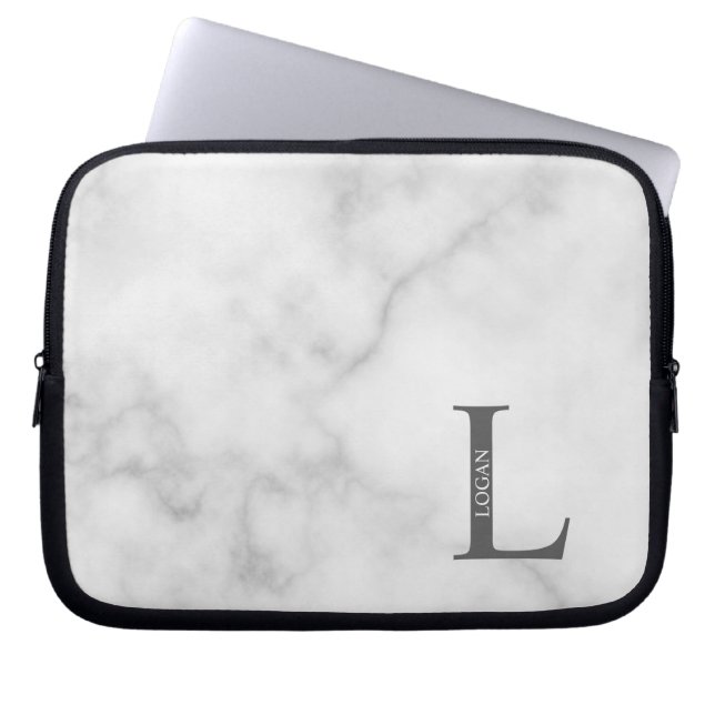 Personalized Monogram and Name Laptop Sleeve (Voorkant)