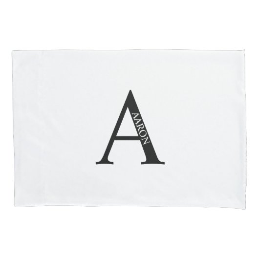 Personalized Monogram and Name Pillow Case Kussensloop (Voorkant)