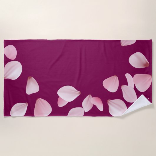 Personalized Monogram Beach Towel with Sakura  Strandlaken (Voorkant)