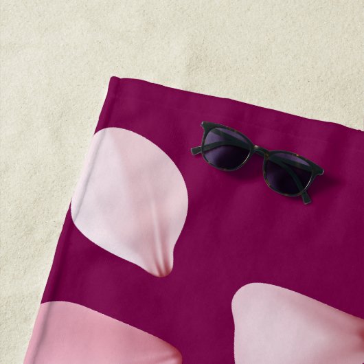 Personalized Monogram Beach Towel with Sakura  Strandlaken (In situ)