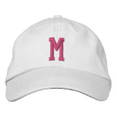 Personalized Monogram Bold Initial Geborduurde Pet (Voorkant)