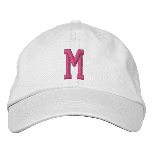 Personalized Monogram Bold Initial Geborduurde Pet (Voorkant)