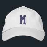 Personalized Monogram Bold Initial Geborduurde Pet<br><div class="desc">Personalized Monogram Bold Initial embroidered cap/hats from Ricaso  - Easy change the monogram to your own - Monogrammed accessories.</div>