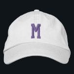Personalized Monogram Bold Initial Geborduurde Pet<br><div class="desc">Personalized Monogram Bold Initial embroidered cap/hats from Ricaso  - Easy change the monogram to your own - Monogrammed accessories.</div>