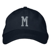 Personalized Monogram Bold Initial Geborduurde Pet (Voorkant)
