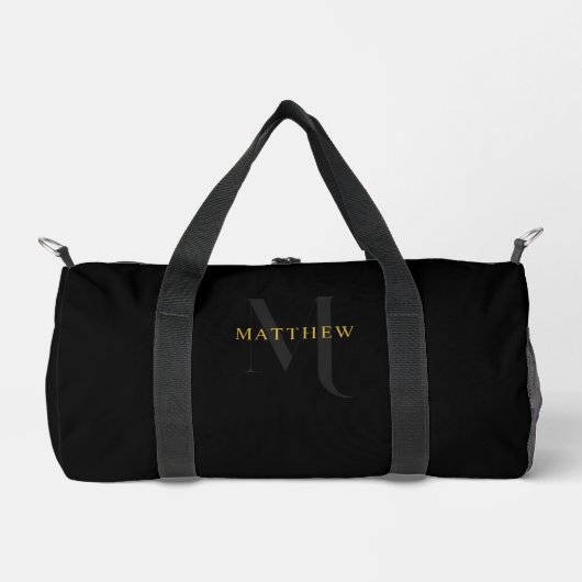 Personalized Monogram Duffle Bag With Custom Name Plunjezak (Voorkant)