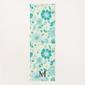 Personalized monogram elegant floral pattern yogamat (Voorkant)