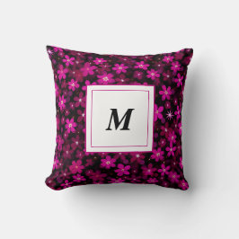 Personalized Monogram - Elegant Modern Floral  Kussen