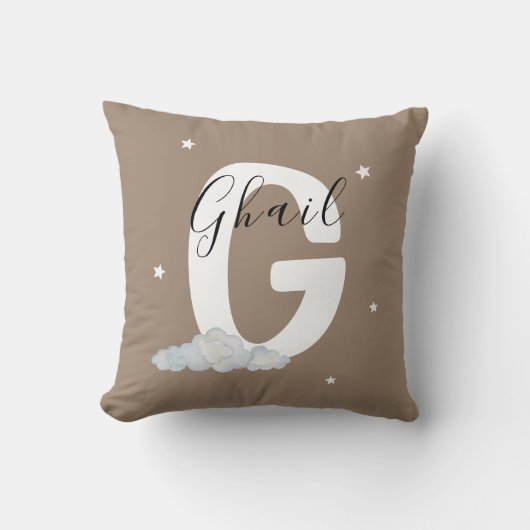 Personalized Monogram G Initial Decorative Throw Kussen (Voorkant)