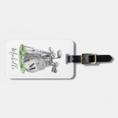 Personalized Monogram Golf Bag Bagagelabel (Voorkant horizontaal)