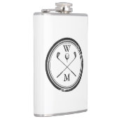 Personalized Monogram Golf Club Ball Heupfles (Rechts)