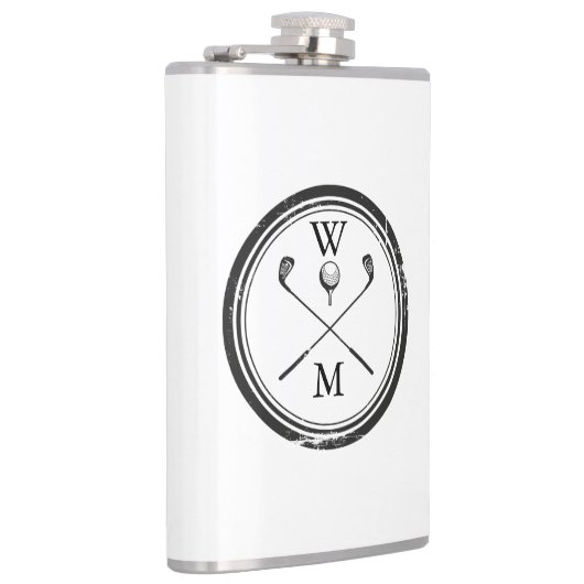 Personalized Monogram Golf Club Ball Heupfles (Rechts)