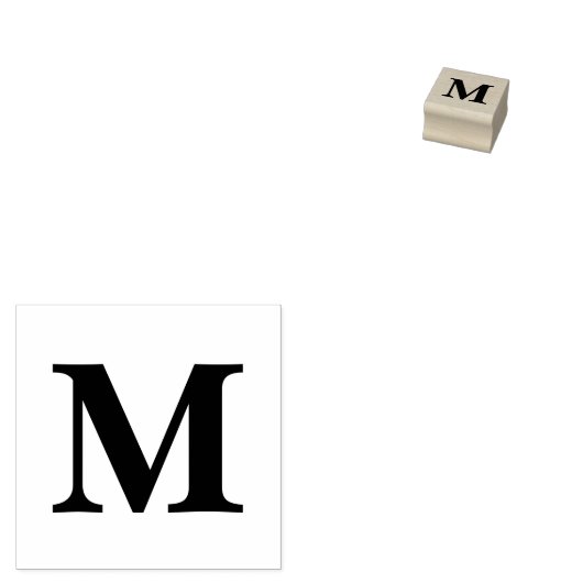 Personalized Monogram Initial Single Letter Custom Rubberstempel (Gestempeld)