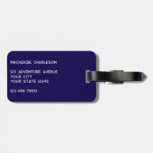 Personalized Monogram Initials Botanical Leaf Bagagelabel (Achterkant horizontaal)