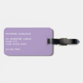 Personalized Monogram Initials Botanical Leaf Bagagelabel (Achterkant horizontaal)