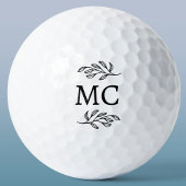 Personalized Monogram Initials Botanical Leaf Golfballen