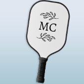 Personalized Monogram Initials Botanical Leaf Pickleball Paddle