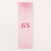 Personalized Monogram Initials Pink Yoga Mat (Voorkant)