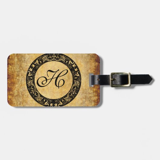 Personalized Monogram Luggage Tag Bagagelabel (Voorkant horizontaal)